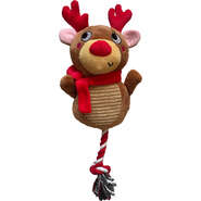 Brinquedo Pelúcia Savana Pet Rena com Corda Marrom para Cães - Tam. Único