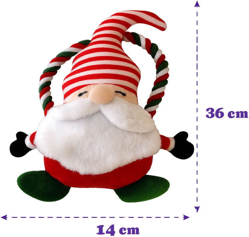 Brinquedo Pelúcia Savana Pet Papai Noel com Corda Branco para Cães - Tam. Único