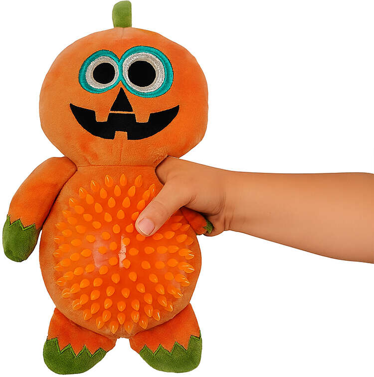 Brinquedo Pelúcia Savana Pet Abóbora com Mordedor GD para Cães - Tam. Único