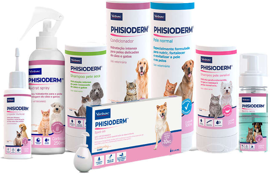 Shampoo Virbac Phisioderm Pele Normal para Cães e Gatos - 500 mL