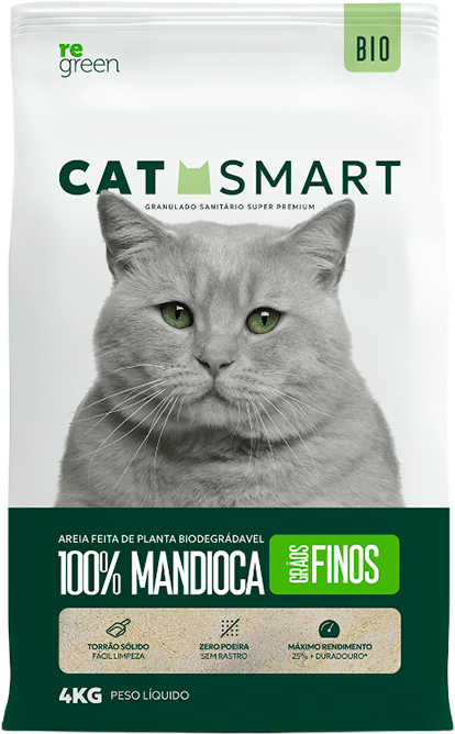 Granulado Sanitário Cat Smart Bio Grãos Finos para Gatos - 4Kg