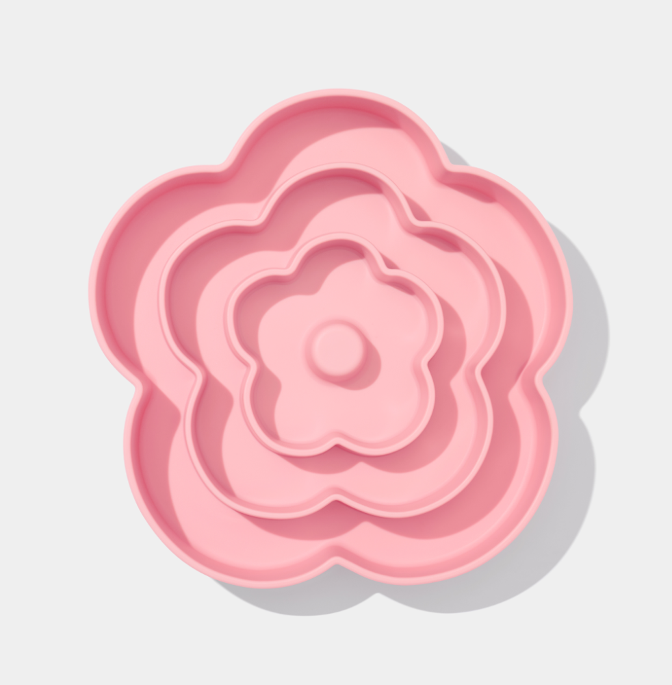 Comedouro Lento Vetreska Flora de Silicone para Cães - Tam. Único