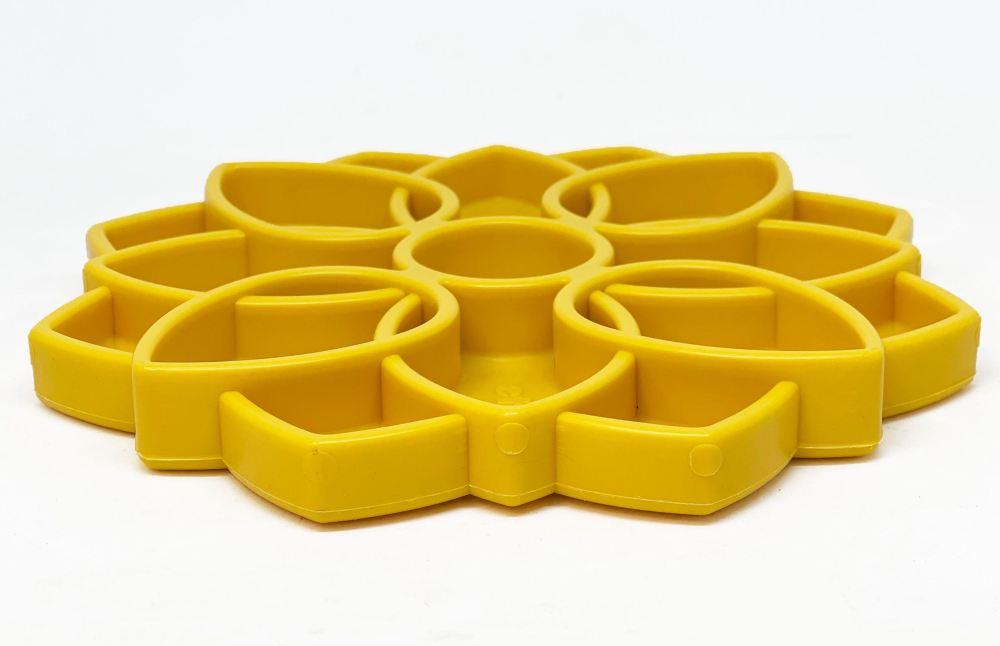 Comedouro Lento SodaPup Mandala Amarelo para Cães - Tam. Único