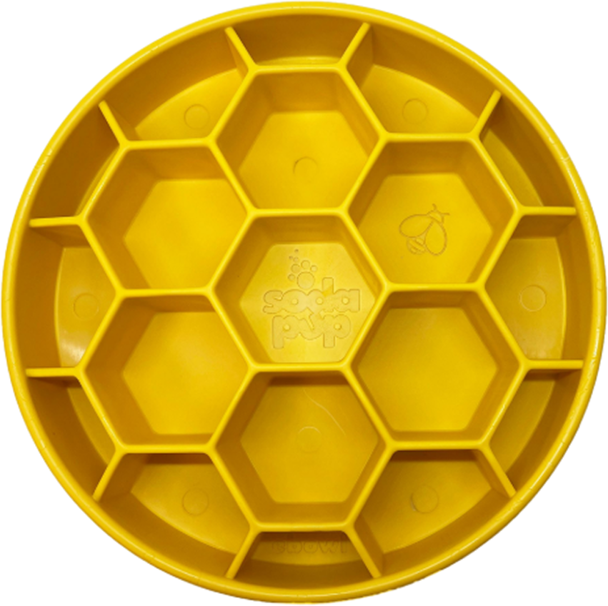 Comedouro Lento SodaPup Mandala Amarelo para Cães - Tam. Único