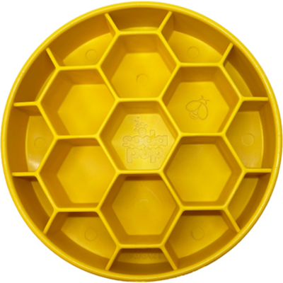 Comedouro Lento SodaPup Mandala Amarelo para Cães