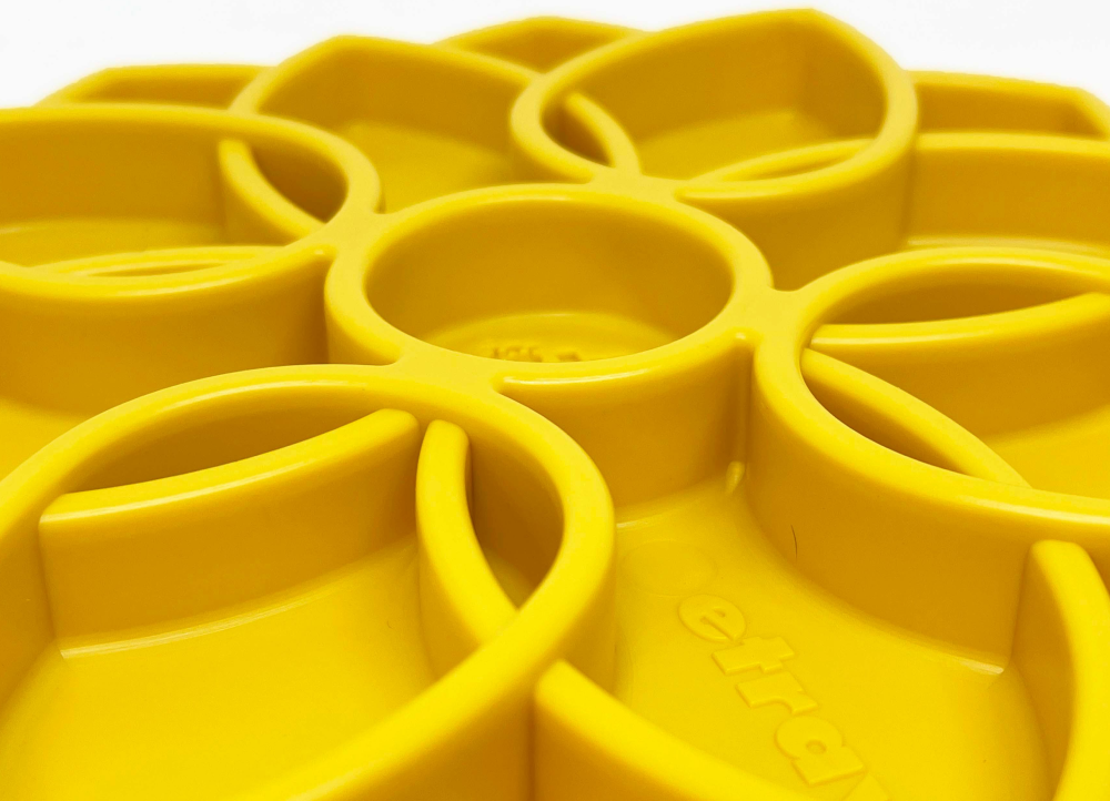 Comedouro Lento SodaPup Mandala Amarelo para Cães - Tam. Único