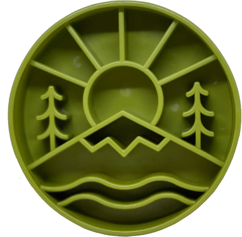 Comedouro Lento SodaPup Montanha Verde Para Cães - Tam. Único