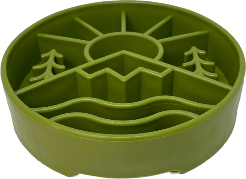Comedouro Lento SodaPup Montanha Verde Para Cães - Tam. Único