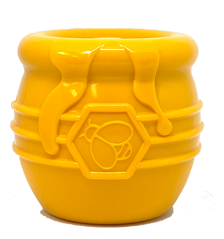 Comedouro Lento Sodapup Pote de Mel Amarelo para Cães - Tam. Único