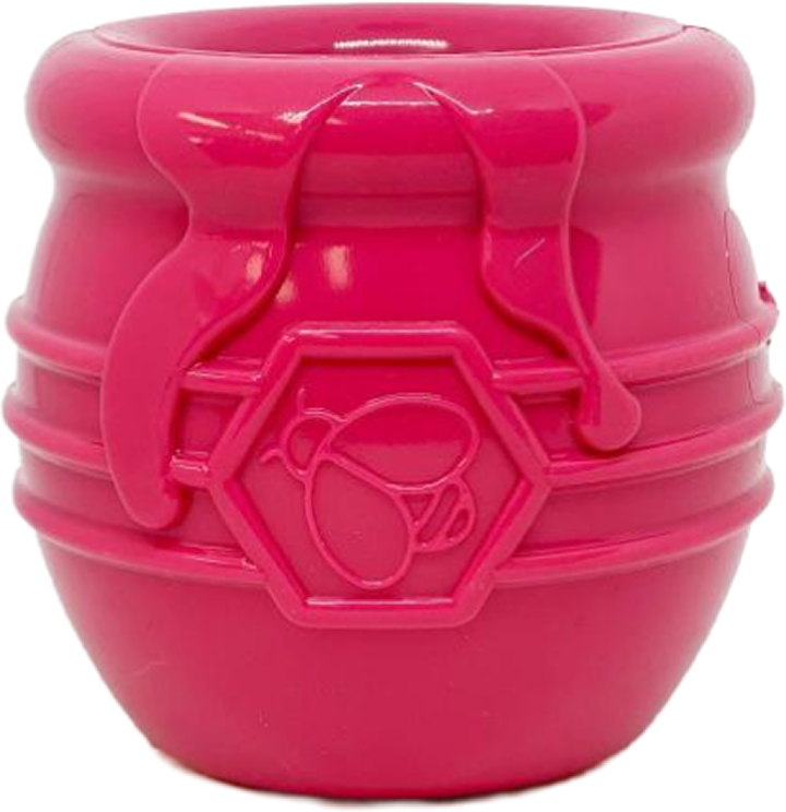Comedouro Lento Sodapup Pote de Mel Rosa para Cães - Tam. Único