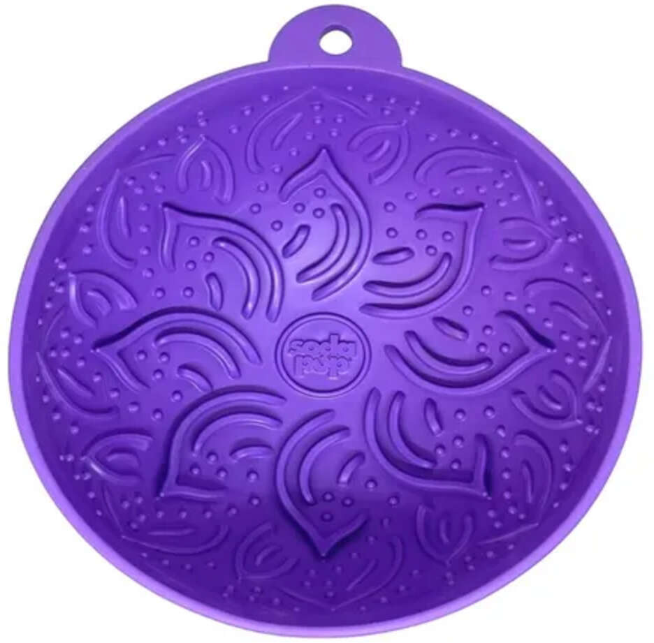 Tapete de Lamber SodaPup Jardim Roxo para Cães - Tam. Único