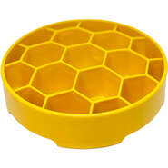 Comedouro Lento SodaPup Favo de Mel Amarelo para Cães - Tam. Único