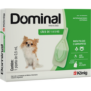 Antiparasitário Externo König Dominal 0,5 mL para Cães de 1 a 5Kg - 1 Pipeta