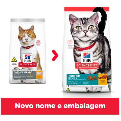 Ração Seca Hill's Science Diet Indoor para Gatos Adultos Castrados
