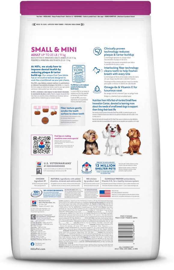 Ração Seca Hill's Science Diet Saúde Dental Frango para Cães Adultos Porte Pequeno e Mini - 1,81Kg