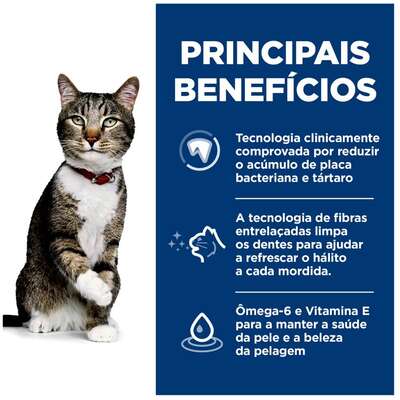 Ração Seca Hill's Science Diet Saúde Dental Frango para Gatos Adultos