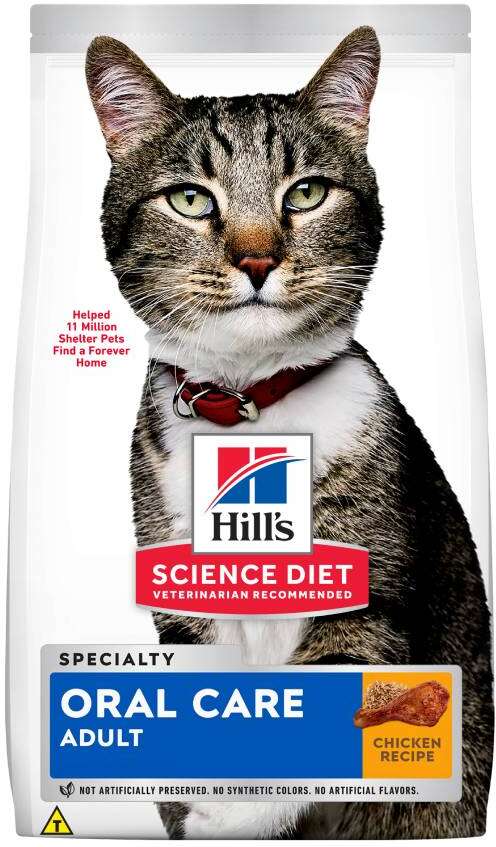 Ração Seca Hill's Science Diet Saúde Dental Frango para Gatos Adultos - 1,5Kg