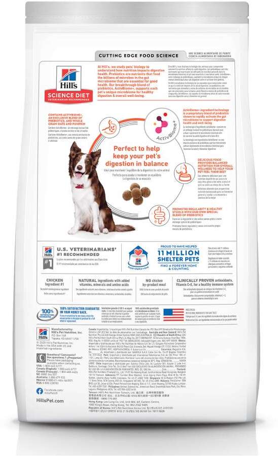Ração Seca Hill's Science Diet Digestão Perfeita Frango para Cães Adultos - 1,5Kg