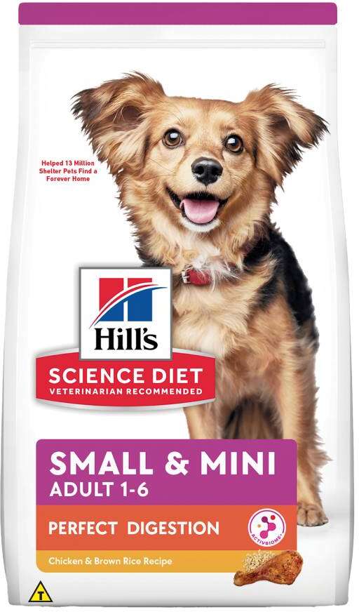 Ração Seca Hill's Science Diet Digestão Perfeita Frango para Cães Adultos Porte Pequeno e Mini - 1,5Kg