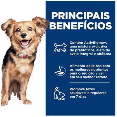 Ração Seca Hill's Science Diet Digestão Perfeita Frango para Cães Adultos Porte Pequeno e Mini