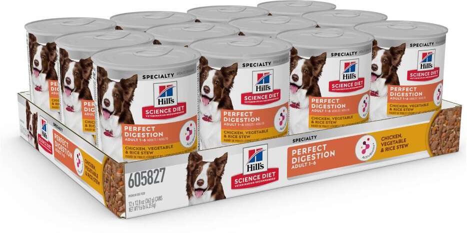 Ração Úmida Hill's Science Diet Digestão Perfeita Frango e Vegetais para Cães Adultos - 363 g