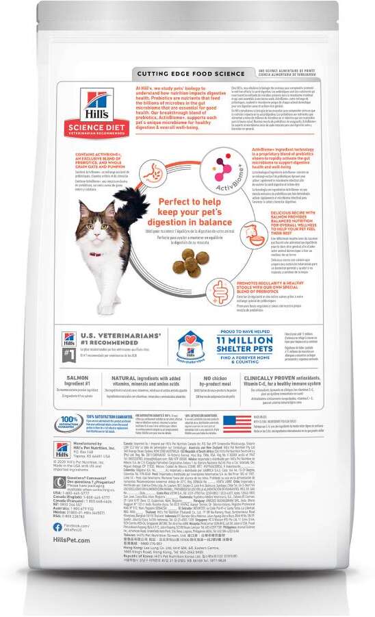 Ração Seca Hill's Science Diet Digestão Perfeita Salmão para Gatos Adultos - 1,5Kg