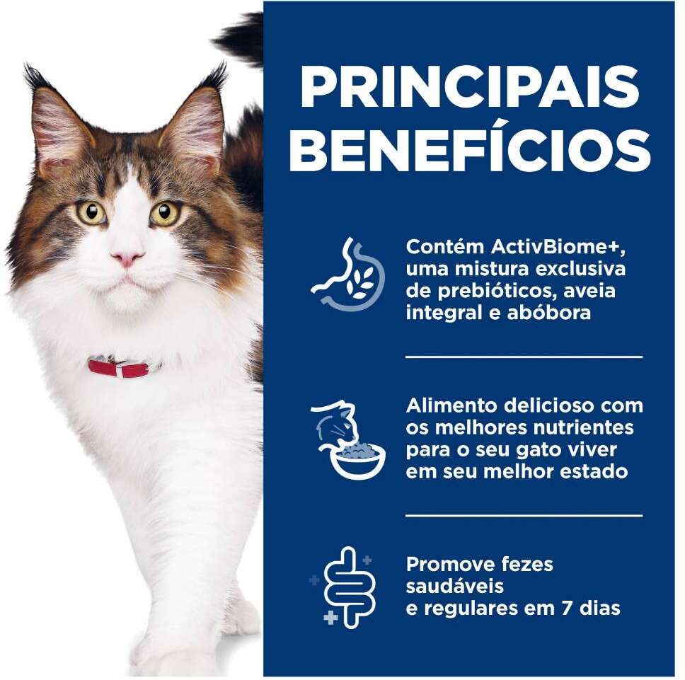 Ração Seca Hill's Science Diet Digestão Perfeita Salmão para Gatos Adultos - 1,5Kg
