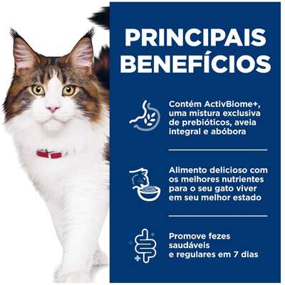 Ração Seca Hill's Science Diet Digestão Perfeita Salmão para Gatos Adultos