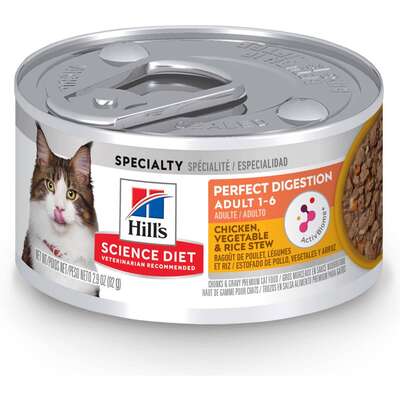Ração Úmida Hill's Science Diet Digestão Perfeita Frango e Vegetais para Gatos Adultos