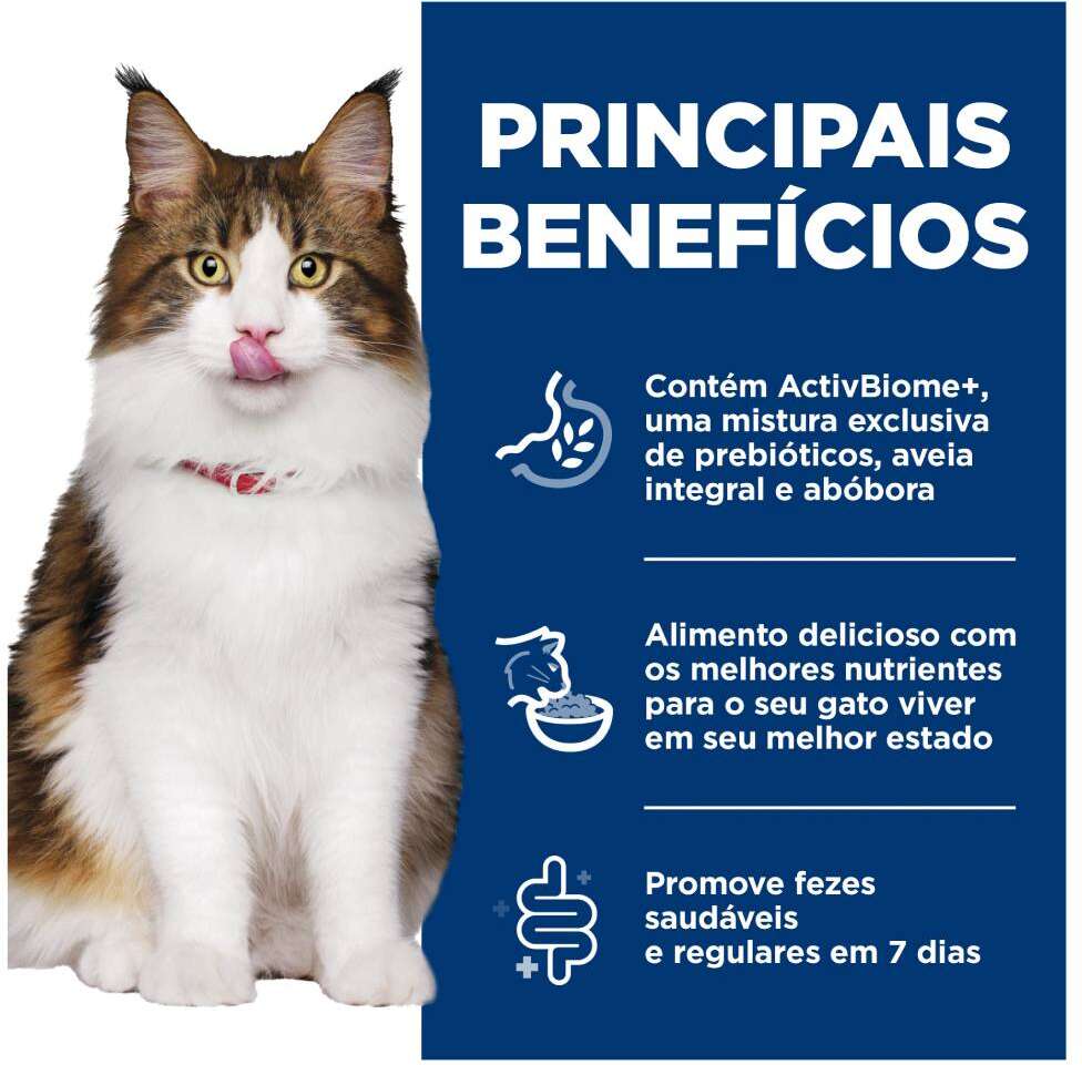 Ração Úmida Hill's Science Diet Digestão Perfeita Frango e Vegetais para Gatos Adultos - 82 g.
