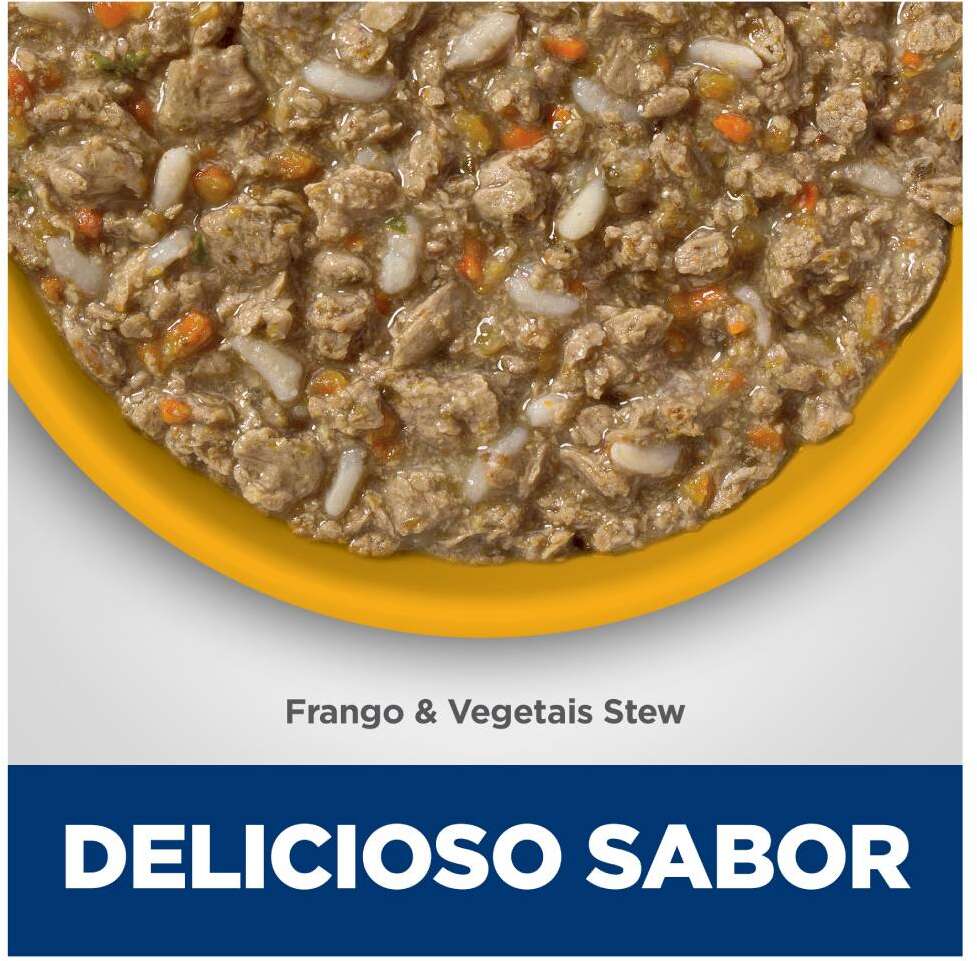 Ração Úmida Hill's Science Diet Digestão Perfeita Frango e Vegetais para Gatos Adultos - 82 g.