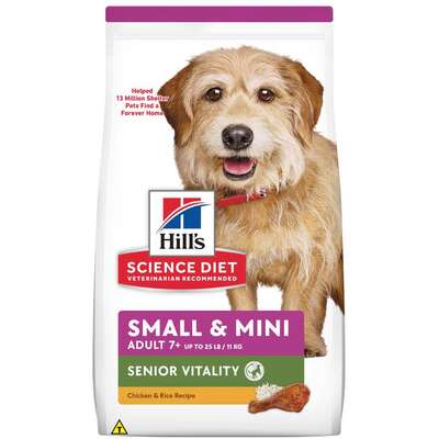 Ração Seca Hill's Science Diet Vitalidade Sênior Frango para Cães Idosos Porte Pequeno e Mini