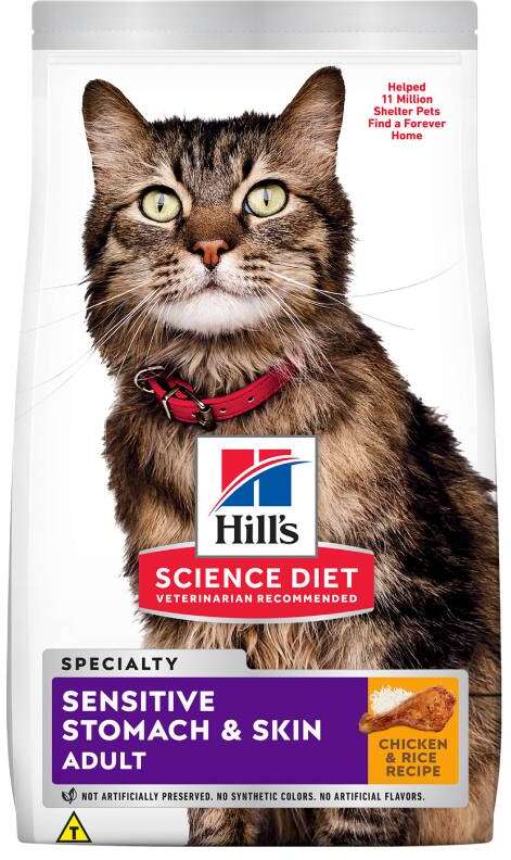 Ração Seca Hill's Science Diet Pele Sensível Frango para Gatos Adultos - 1,5Kg