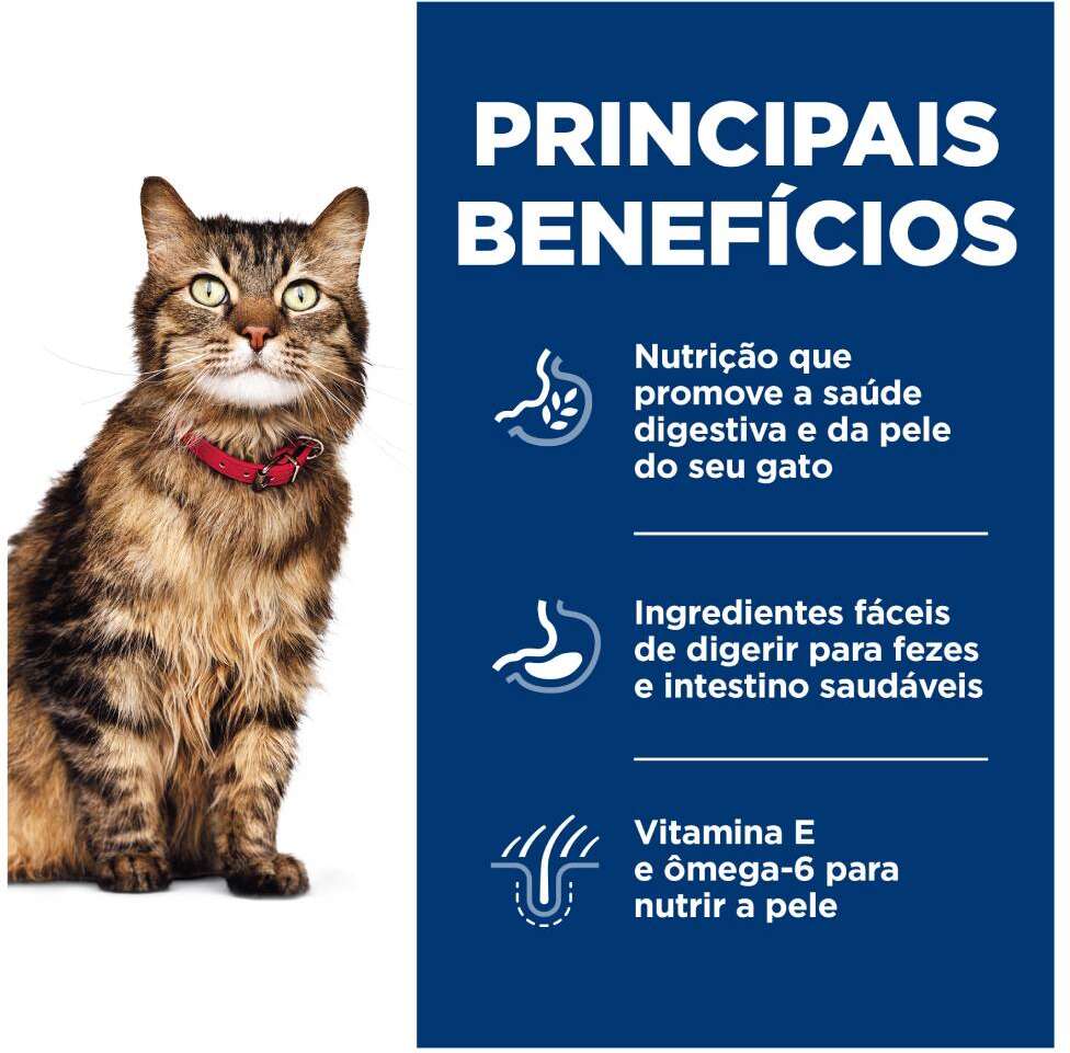 Ração Seca Hill's Science Diet Pele Sensível Frango para Gatos Adultos - 1,5Kg