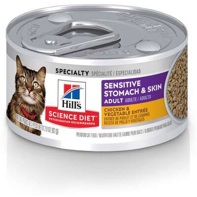 “Ração Úmida Hill's Science Diet Pele Sensível Frango e Vegetais para Gatos Adultos”