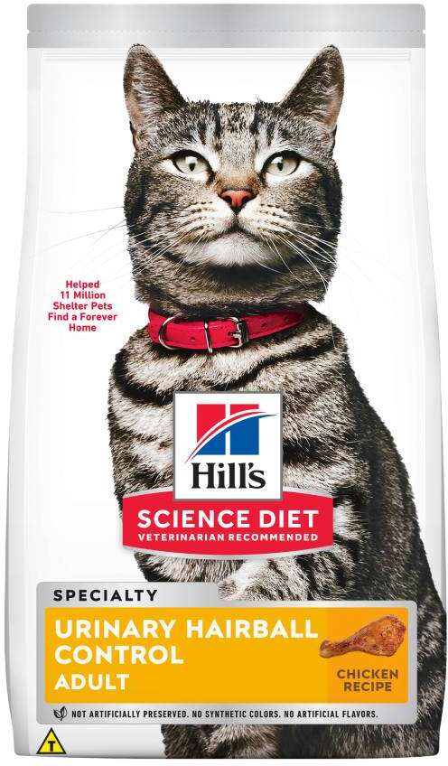 Ração Seca Hill's Science Diet Cuidado Urinário e Bolas de Pelo Frango para Gatos Adultos - 1,5Kg