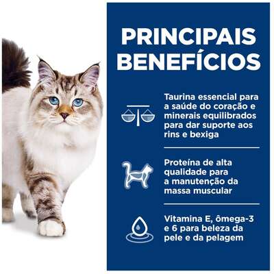 Ração Seca Hill's Science Diet Sem Milho, Trigo ou Soja para Gatos Adultos