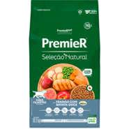 Ração Premier Pet Seleção Natural Frango Korin com Batata Doce Cães Filhotes Raças Médias - 10,1Kg