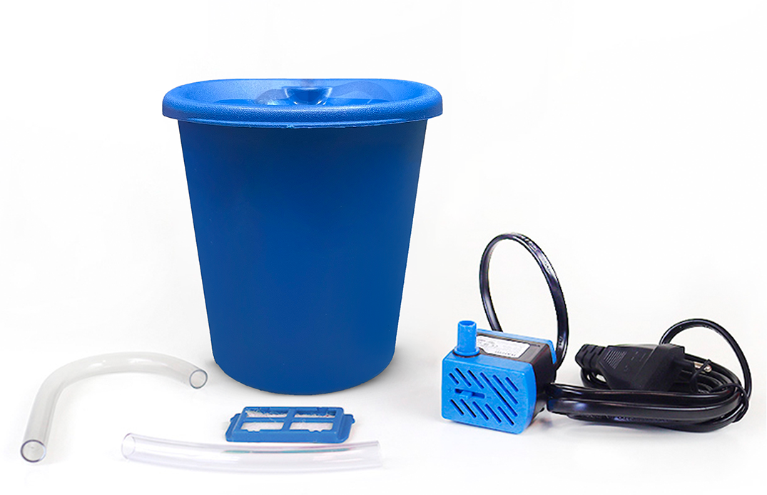 Fonte Bebedouro Elevado Meau Azul para Cães e Gatos - Bivolt