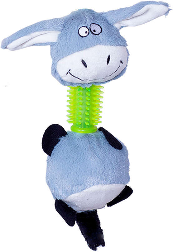 Brinquedo Pelúcia Savana Pet Burrinho com Mordedor para Cães - Tam. Único