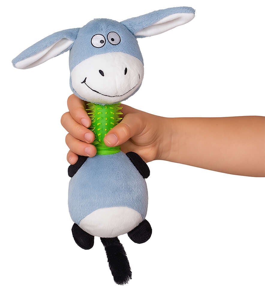 Brinquedo Pelúcia Savana Pet Burrinho com Mordedor para Cães - Tam. Único