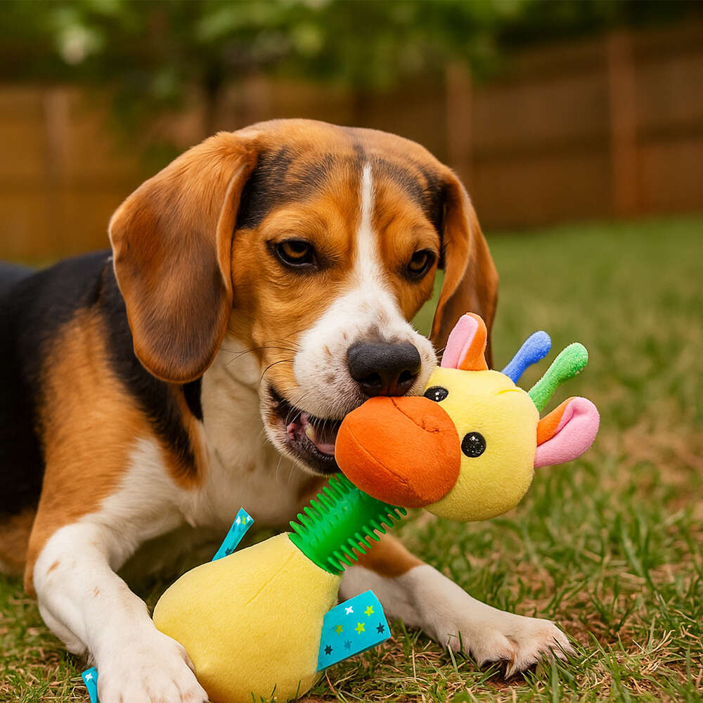 Brinquedo Pelúcia Savana Pet Pato com Mordedor para Cães - Tam. Único