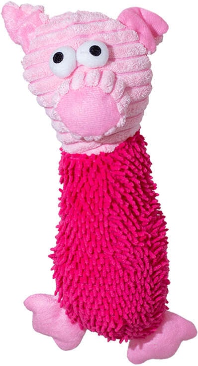 Brinquedo Pelúcia Savana Pet Porco Maluco Sonoro Rosa para Cães - Tam. Único