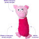 Brinquedo Pelúcia Savana Pet Porco Maluco Sonoro Rosa para Cães