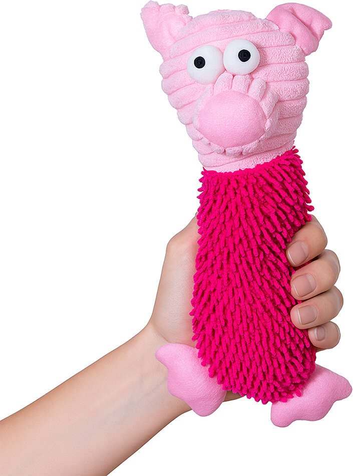 Brinquedo Pelúcia Savana Pet Porco Maluco Sonoro Rosa para Cães - Tam. Único
