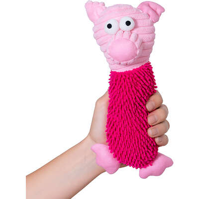 Brinquedo Pelúcia Savana Pet Porco Maluco Sonoro Rosa para Cães