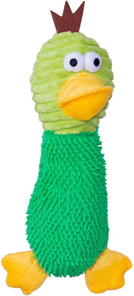 Brinquedo Pelúcia Savana Pet Pato Maluco Sonoro Verde para Cães - Tam. Único