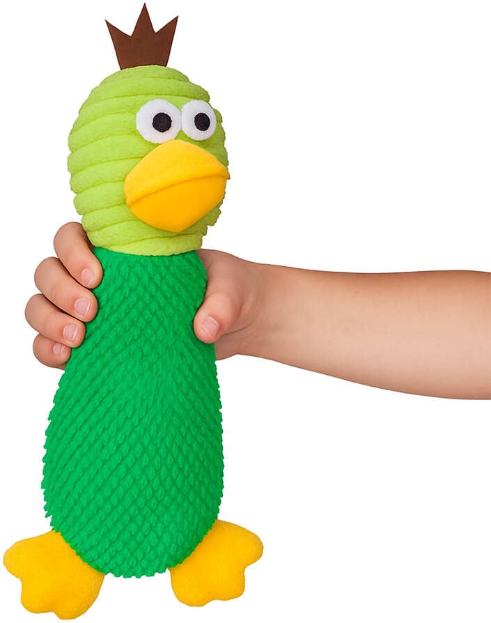 Brinquedo Pelúcia Savana Pet Pato Maluco Sonoro Verde para Cães - Tam. Único