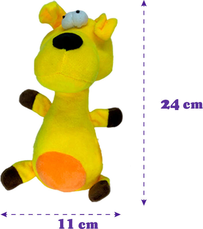 Brinquedo Pelúcia Savana Pet Girafa Amarela para Cães - Tam. Único