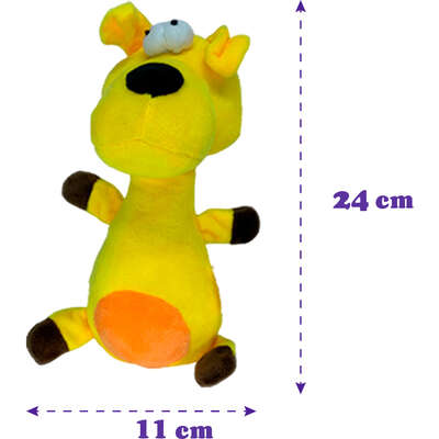 Brinquedo Pelúcia Savana Pet Girafa Amarela para Cães”